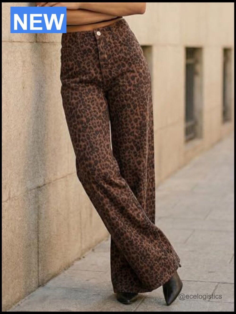Wide Leg High Waisted Baggy Stretchy Denim Pants with Pockets - Picture 2 of 6
